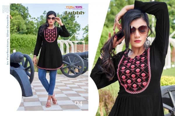 Tips Tops Bubbly vol 7 Rayon Slub Designer Western Top Collection